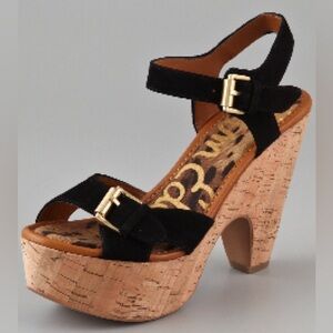 Sam Edelman Suede Cork Platforms